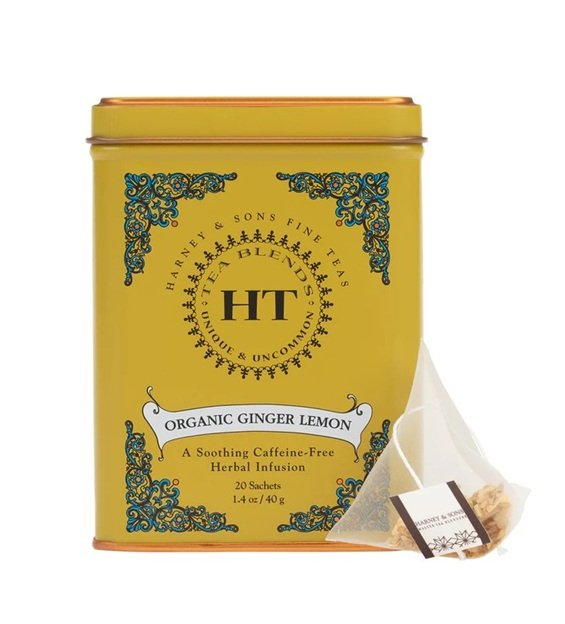Harney & Sons Organic Ginger Lemon Silk Sachet Tea Tins